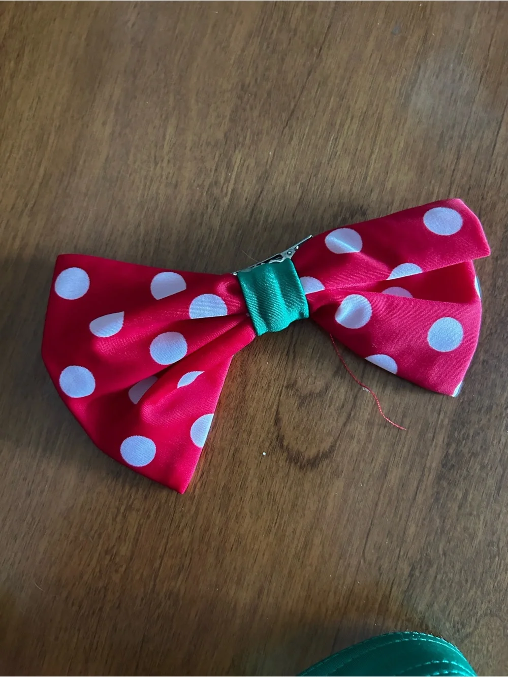 Weissman Red Polka Dot & Green Trim Munchkin/Elf costume. Size IC -7/8.